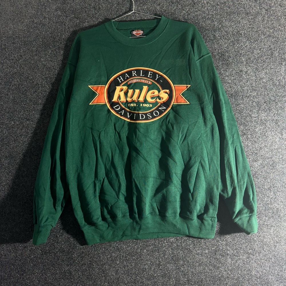 Harley-Davidson Rules 1903 Logo Crewneck Men’s Large Green